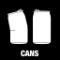 Piktogram Cans 15x15 cm Kontursnitt Hvit