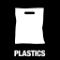 Piktogram Plastics 15x15 cm Kontursnitt Hvit