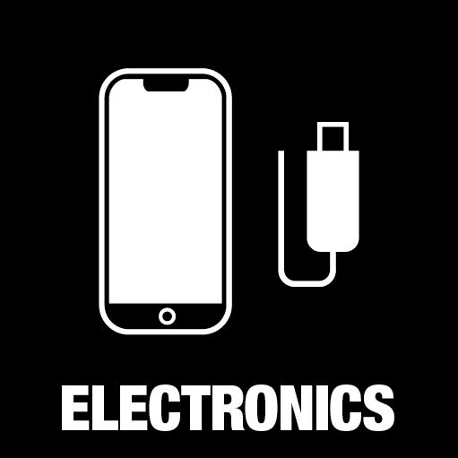 Piktogram Electronics 15x15 cm Kontursnitt Hvit