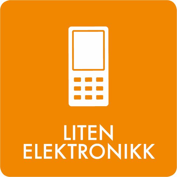 Piktogram Liten elektronikk 12x12 cm Selvklebende Oransje