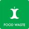 Piktogram Food waste 12x12 cm Selvklebende Grønn