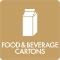 Piktogram Food & beverage cartons 12x12 cm Selvklebende Brun