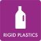 Piktogram Rigid plastics 12x12 cm Selvklebende Lilla