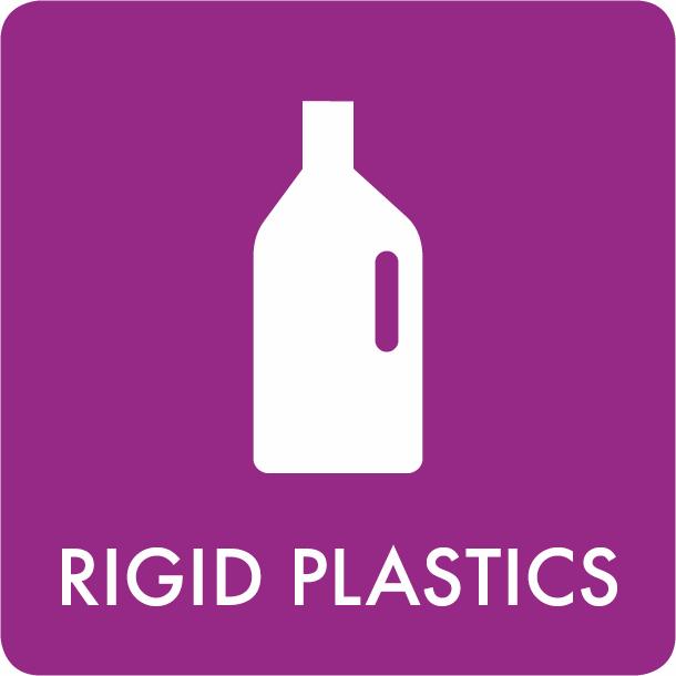 Piktogram Rigid plastics 12x12 cm Selvklebende Lilla