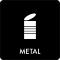 Piktogram Metal 12x12 cm Selvklebende Svart