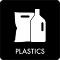 Piktogram Plastics 12x12 cm Selvklebende Svart