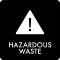 Piktogram Hazardous waste 12x12 cm Selvklebende Svart