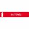 Piktogram Batteries 16x3 cm Selvklebende Rød