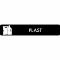 Piktogram Plast 16x3 cm Selvklebende Svart