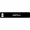 Piktogram Metall 16x3 cm Selvklebende Svart