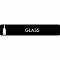 Piktogram Glass 16x3 cm Selvklebende Svart