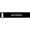 Piktogram Batteries 16x3 cm Selvklebende Svart