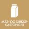 Piktogram Mat- og drikkekartonger 12x12 cm Magnetisk Brun