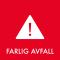 Piktogram Farlig avfall 12x12 cm Magnetisk Rød