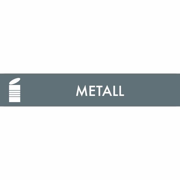 Piktogram Metall 16x3 cm Magnetisk Grå