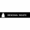 Piktogram Residual waste 16x3 cm Magnetisk Svart
