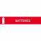 Piktogram Batteries 16x3 cm Magnetisk Rød