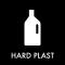 Piktogram Hard plast 12x12 cm Magnetisk Svart