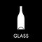 Piktogram Glass 12x12 cm Magnetisk Svart