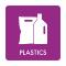 Piktogram Plastics 10x10 cm Selvklebende Lilla