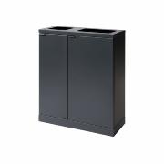 Bica Model 618 Avfallssortering 1x65 + 1x95 Liter Åpne innkast Antrasitt