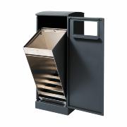 Bica Model 621 Avfallsbeholder 90 liter Lett antrasitt Åpen innkast
