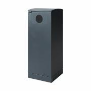 Bica Model 622 Avfallsbeholder 90 liter Lett antrasitt Dobbel flaskeinnkast