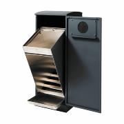 Bica Model 622 Avfallsbeholder 90 liter Lett antrasitt Dobbel flaskeinnkast