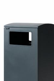 Bica Model 623 Avfallsbeholder 90 liter Lett antrasitt Dobbel åpen innkast