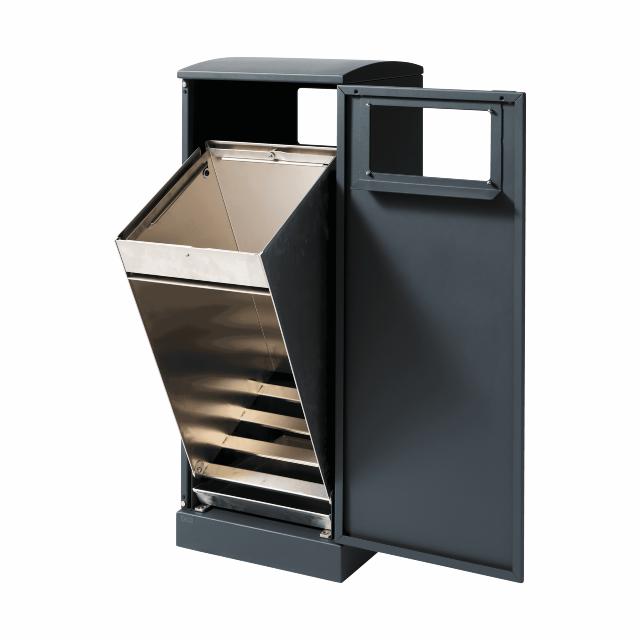 Bica Model 623 Avfallsbeholder 90 liter Lett antrasitt Dobbel åpen innkast