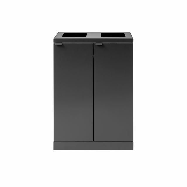 Bica Model 867 Avfallssortering 2x65 liter Åpne innkast Antrasitt
