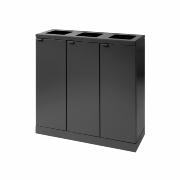Bica Model 868 Avfallssortering 3x65 liter Åpne innkast Antrasitt