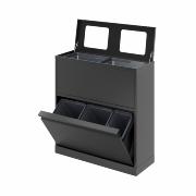Bica Model 880 Avfallssortering 80 liter Opptil 11 fraksjoner Antrasitt