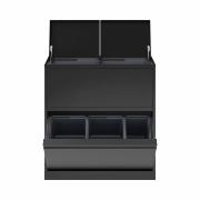 Bica Model 881 Avfallssortering 80 liter Løftelokk/Opptil 11 fraksjoner Antrasitt