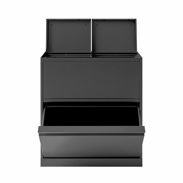 Bica Model 881 Avfallssortering 80 liter Løftelokk/Opptil 11 fraksjoner Antrasitt
