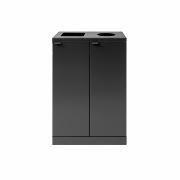 Bica Modell 884 Avfallssortering 2x65 liter Åpen/rund innkast Antrasitt