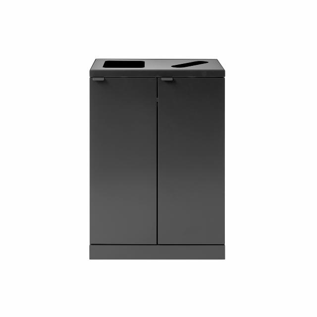 Bica Model 888 Avfallssortering 2x65 liter Åpen/papir innkast Antrasitt
