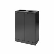 Bica Model 888 Avfallssortering 2x65 liter Åpen/papir innkast Antrasitt