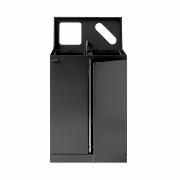 Bica Model 888 Avfallssortering 2x65 liter Åpen/papir innkast Antrasitt