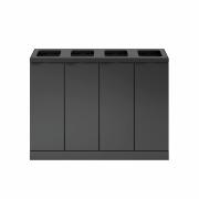 Bica Model 891 Avfallssortering 4x60 liter Åpne innkast Antrasitt