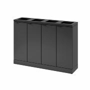 Bica Model 891 Avfallssortering 4x60 liter Åpne innkast Antrasitt
