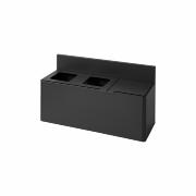 Bica Model 912 Avfallssortering 3x15 liter Løftelokk/vegghengt Antrasitt