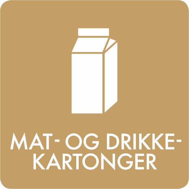 Affaldssortering symboler mat- og drikkekartoner