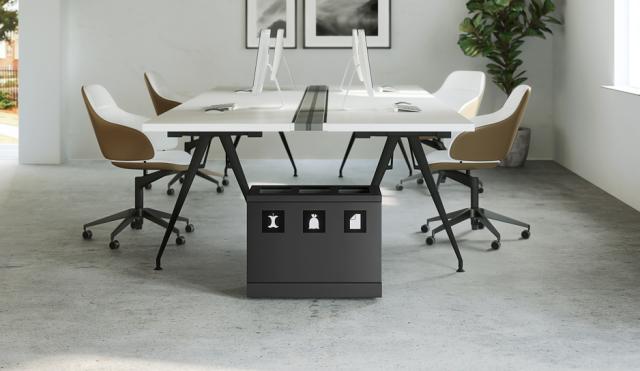 Bica Model 830 Avfallssortering 3x10 liter Åpne innkast Antrasitt