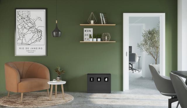 Bica Model 830 Avfallssortering 3x10 liter Åpne innkast Antrasitt