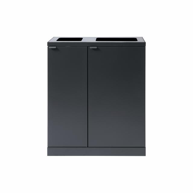 Bica Model 618 Avfallssortering 1x65 + 1x95 Liter Åpne innkast Antrasitt