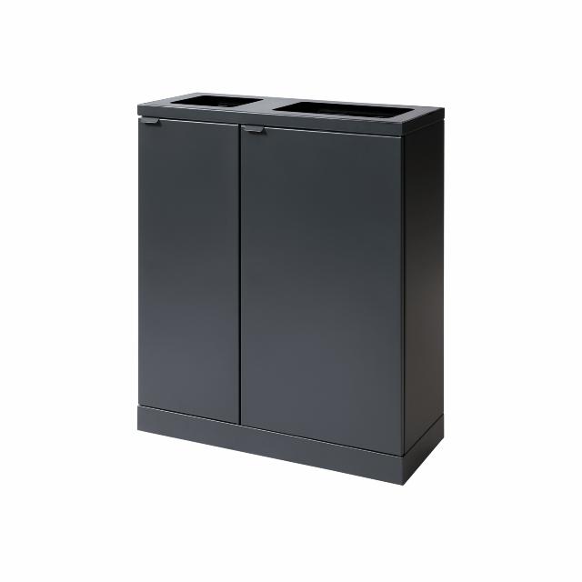 Bica Model 618 Avfallssortering 1x65 + 1x95 Liter Åpne innkast Antrasitt