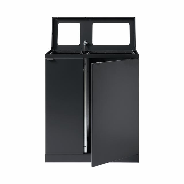 Bica Model 618 Avfallssortering 1x65 + 1x95 Liter Åpne innkast Antrasitt