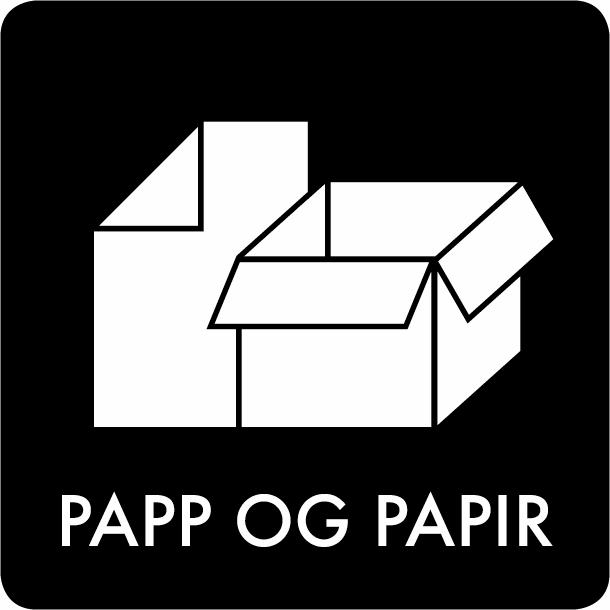 Piktogram Papp og papir 12x12 cm Selvklebende Svart