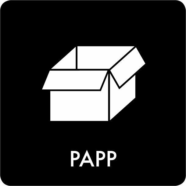 Piktogram Papp 12x12 cm Selvklebende Svart